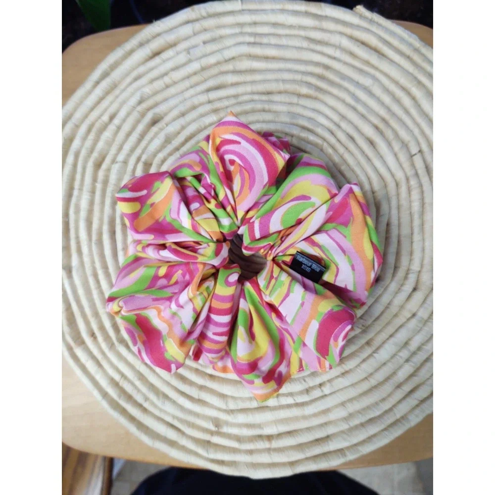 Pink Tie Dye‎ Swirl Polyester Cotton Blend XXL Scrunchie 7